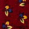 Sweet Pea Linens - Burgundy Leaf Rolled Hem Cloth Napkin (SKU#: R-1010-Y32) - Swatch