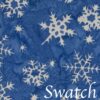 Sweet Pea Linens - Blue Snowflake  Batik Cloth Napkin (SKU#: R-1010-Y34) - Swatch