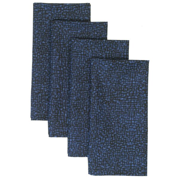 Sweet Pea Linens - Dark Royal Blue Cobblestone Rolled Hem Cloth Napkins - Set of Four (SKU#: RS4-1010-Y30) - Main Product Image