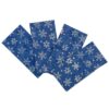 Sweet Pea Linens - Blue Snowflake  Batik Cloth Napkins - Set of Four (SKU#: RS4-1010-Y34) - Main Product Image
