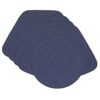 Sweet Pea Linens - Dark Royal Blue Cobblestone Quilted Jacquard Wedge-Shaped Placemats - Set of Four plus Center Round-Charger (SKU#: RS5-1006-Y30) - Main Product Image