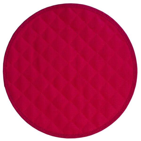 Sweet Pea Linens - Red Cobblestone Quilted Jacquard Charger-Center Round Placemat (SKU#: R-1015-Y40) - Main Product Image