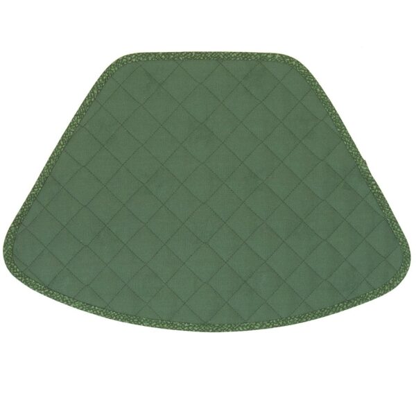 Sweet Pea Linens - Green Cobblestone Quilted Jacquard Wedge-Shaped Placemat (SKU#: R-1006-Y50) - Main Product Image