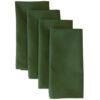 Sweet Pea Linens - Solid Green Rolled Hem Jacquard Cloth Napkin (SKU#: R-1010-Y5) - Main Product Image