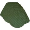 Sweet Pea Linens - Solid Green Quilted Jacquard Wedge-Shaped Placemats - Set of Four plus Center Round-Charger (SKU#: RS5-1006-Y5) - Main Product Image