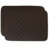 Sweet Pea Linens - Solid Black Quilted Rectangle Placemats - Set of Two (SKU#: RS2-1001-Y6) - Main Product Image