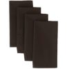 Sweet Pea Linens - Solid Black Rolled Hem Cloth Napkins - Set of Four (SKU#: RS4-1010-Y6) - Main Product Image