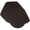 Sweet Pea Linens - Solid Black Quilted Wedge-Shaped Placemats - Set of Four plus Center Round-Charger (SKU#: RS5-1006-Y6) - Main Product Image