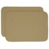 Sweet Pea Linens - Solid Khaki Tan Quilted Rectangle Placemat (SKU#: R-1001-Y7) - Main Product Image
