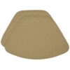 Sweet Pea Linens - Solid Khaki Tan Quilted Wedge-Shaped Placemat (SKU#: R-1006-Y7) - Main Product Image