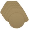 Sweet Pea Linens - Solid Khaki Tan Quilted Wedge-Shaped Placemats - Set of Four plus Center Round-Charger (SKU#: RS5-1006-Y7) - Main Product Image