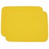 Sweet Pea Linens - Solid Bright Yellow Quilted Rectangle Placemat (SKU#: R-1001-Y8) - Main Product Image