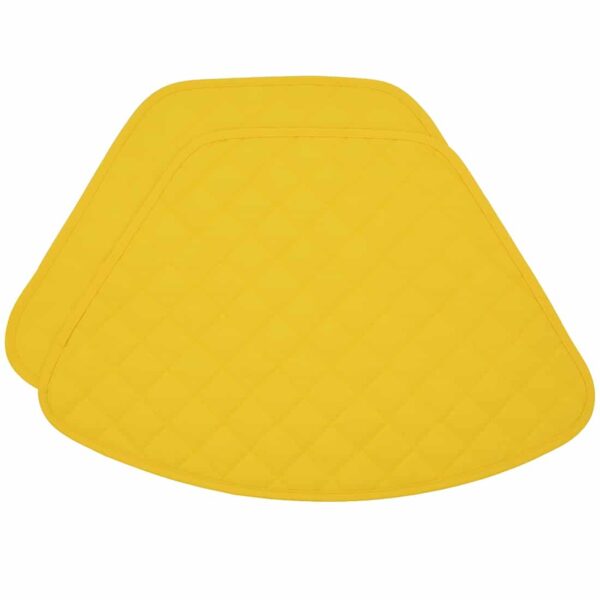Sweet Pea Linens - Solid Bright Yellow Quilted Wedge-Shaped Placemat (SKU#: R-1006-Y8) - Main Product Image