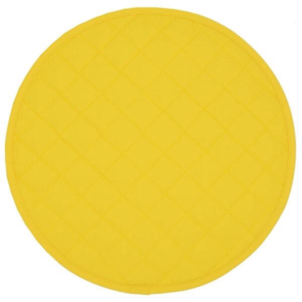 Sweet Pea Linens - Solid Bright Yellow Quilted Charger-Center Round Placemat (SKU#: R-1015-Y8) - Main Product Image