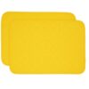 Sweet Pea Linens - Solid Bright Yellow Quilted Rectangle Placemats - Set of Two (SKU#: RS2-1001-Y8) - Main Product Image
