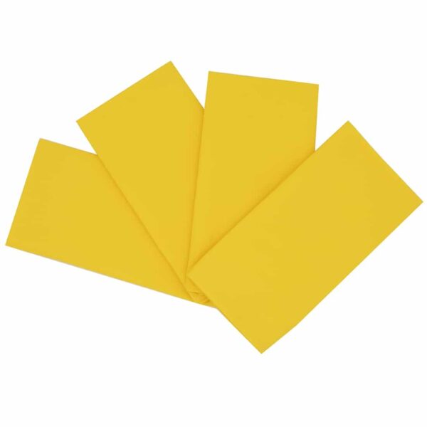 Sweet Pea Linens - Solid Bright Yellow Rolled Hem Cloth Napkins - Set of Four (SKU#: RS4-1010-Y8) - Main Product Image