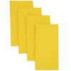Sweet Pea Linens - Solid Bright Yellow Rolled Hem Cloth Napkins - Set of Four (SKU#: RS4-1010-Y8) - Alternate Table Setting