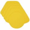 Sweet Pea Linens - Solid Bright Yellow Quilted Wedge-Shaped Placemats - Set of Four plus Center Round-Charger (SKU#: RS5-1006-Y8) - Main Product Image