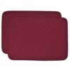 Sweet Pea Linens - Solid Berry Wine Quilted Rectangle Placemats - Set of Two (SKU#: RS2-1001-Y9) - Main Product Image