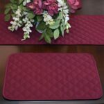 Sweet Pea Linens - Solid Berry Wine Quilted Rectangle Placemats - Set of Two (SKU#: RS2-1001-Y9) - Table Setting