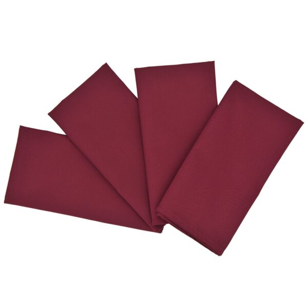 Sweet Pea Linens - Solid Berry Wine Rolled Hem Cloth Napkins - Set of Four (SKU#: RS4-1010-Y9) - Main Product Image