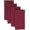 Sweet Pea Linens - Solid Berry Wine Rolled Hem Cloth Napkins - Set of Four (SKU#: RS4-1010-Y9) - Alternate Table Setting