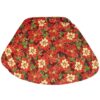 Sweet Pea Linens - Pink & Burgundy Poinsettia Holiday Print Wedge-Shaped Placemats - Set of Two (SKU#: RS2-1006-Z1) - Main Product Image