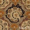 Sweet Pea Linens - Brown and Black Filigree Print Charger-Center Round Placemat (SKU#: R-1015-Z2) - Swatch