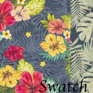 Sweet Pea Linens - Teal Green Tropical Print Rectangle Placemats - Set of Two (SKU#: RS2-1002-Z3) - Swatch