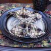 Sweet Pea Linens - Fall Plaid Cloth Napkin (SKU#: R-1010-Z41) - Table Setting