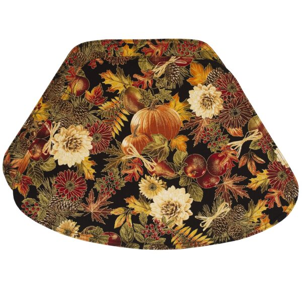 Sweet Pea Linens - Fall Harvest Leaf Print Wedge-Shaped Placemats - Set of Two (SKU#: RS2-1006-Z4) - Main Product Image
