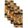 Sweet Pea Linens - Fall Harvest Plaid Cloth Napkins - Set of Four (SKU#: RS4-1010-Z40) - Main Product Image
